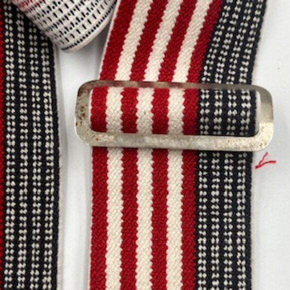 Custom Leather Craft Suspenders Patriotic Flag 2” Heavy Duty Elastic Clips - Picture 6 of 7